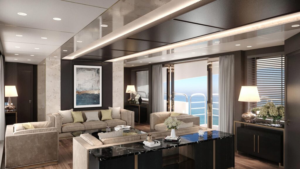 Yacht living room 3D