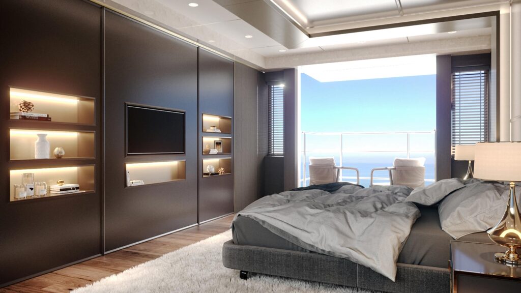 Yacht bedroom 3D